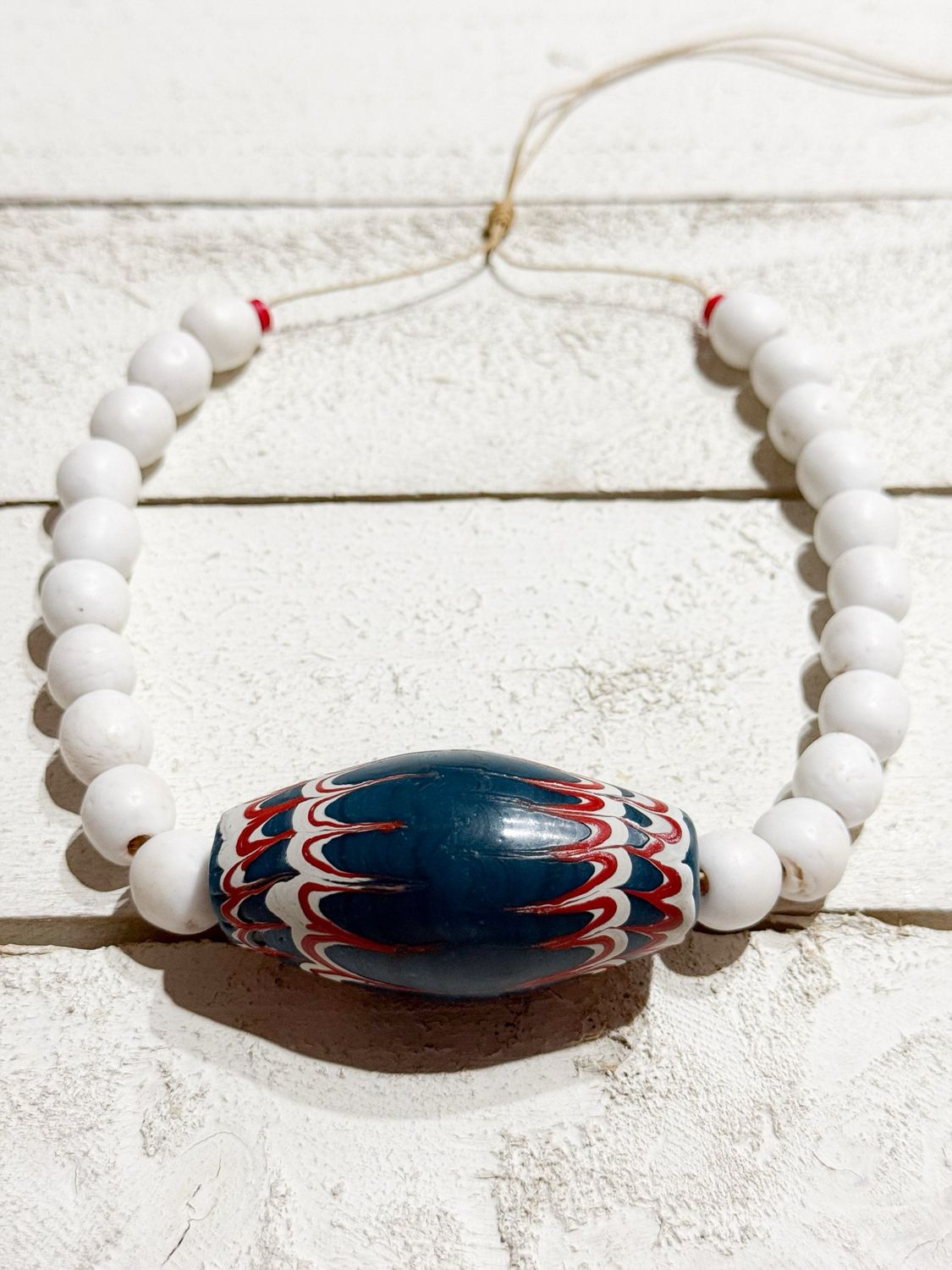 Gargantilla tribal verde pieza XL