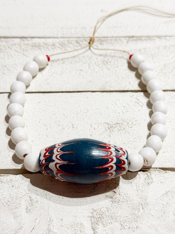 Gargantilla tribal verde pieza XL