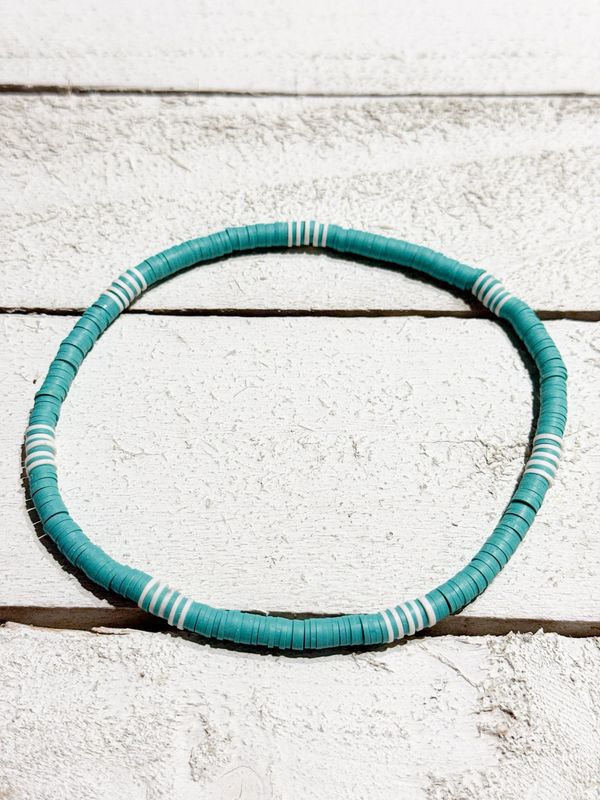 Gargantilla surf rayas turquesa