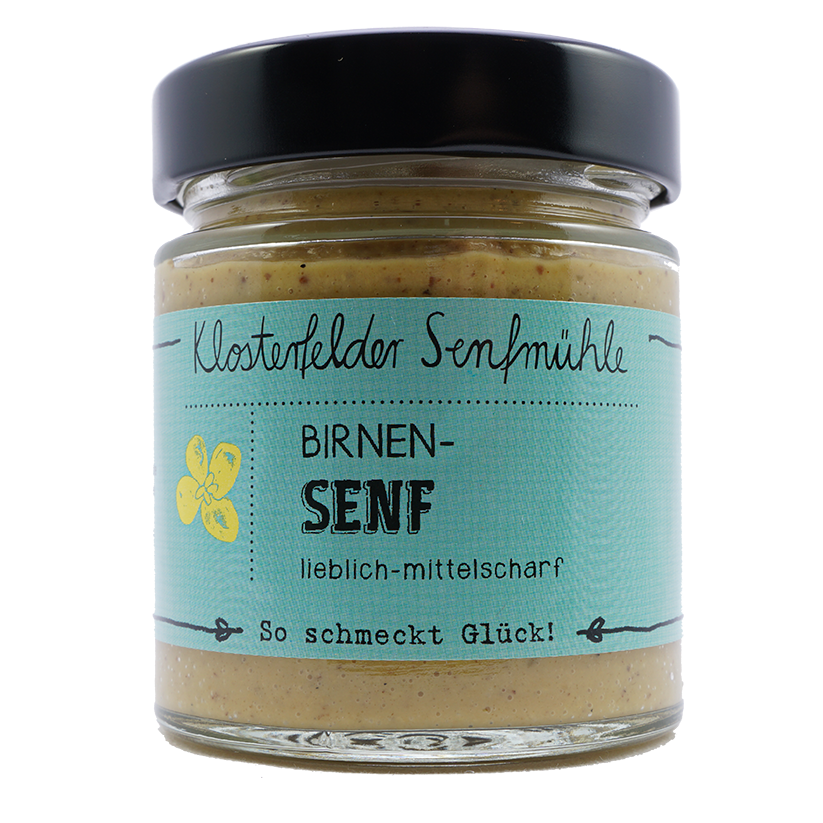 Birnen Senf I lieblich-mittelscharf I 190 ml I Klosterfelder Senfmühle