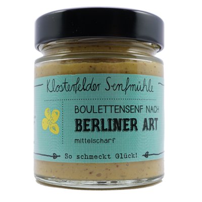 Berliner Art Senf I mittelscharf I 190 ml I Klosterfelder Senfmühle