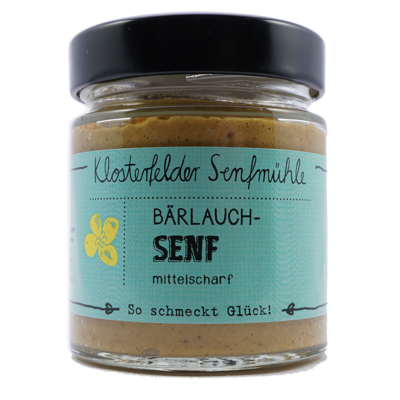 Bärlauch Senf I mittelscharf I 190 ml I Klosterfelder Senfmühle