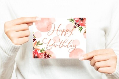 Postkarte "Happy Birthday" I handgemaltes Design I Frohnatur