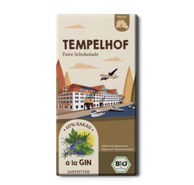 Berlin Tempelhof "à la Gin" I 60 % I 75 g I Bio I Edelmond