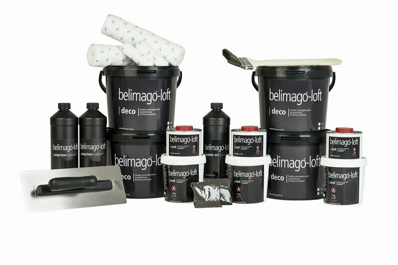 Aktionspaket für ca. 10 qm Wand- und Bodenfläche belimago-loft  Produktsystem