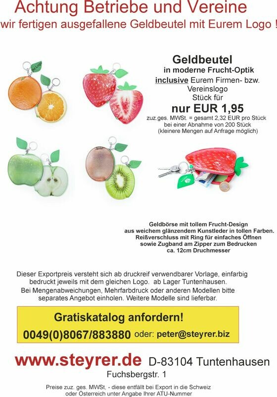 Geldbeutel Frucht bedruckt 200er Paket Geldbeutel Frucht bedruckt 200er Paket