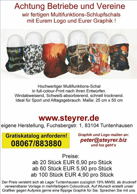 Multifunktions-Schal bedruckt 20er Paket Multifunktions-Schal bedruckt 20er Paket