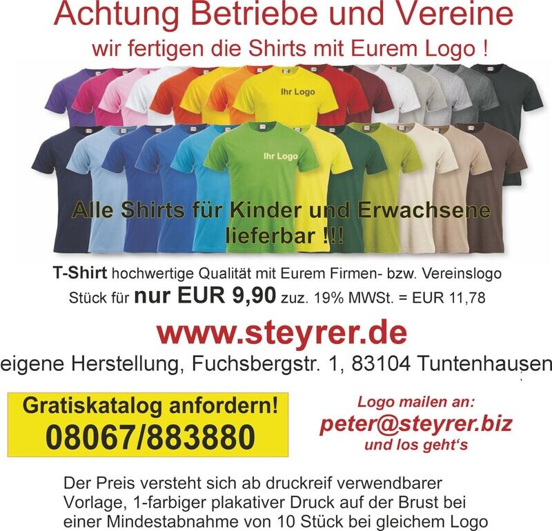 T-Shirt bedruckt 10er Paket