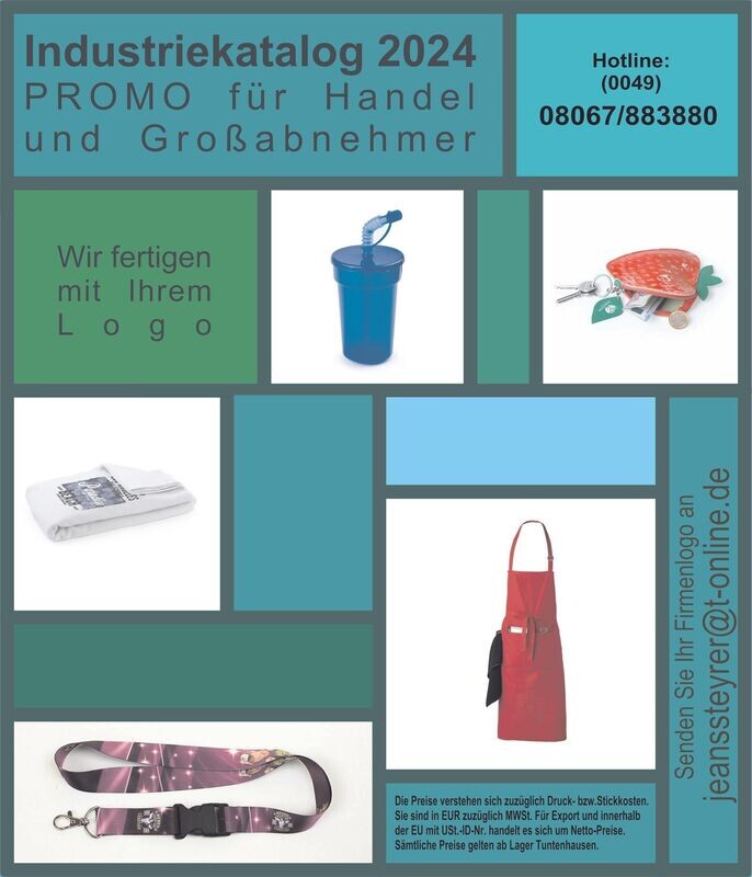 Gratiskatalog für Werbeartikel für Großabnehmer