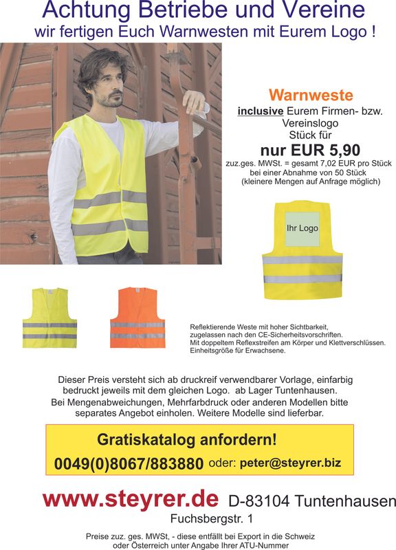 Warnweste 50er Paket Warnweste 50er Paket