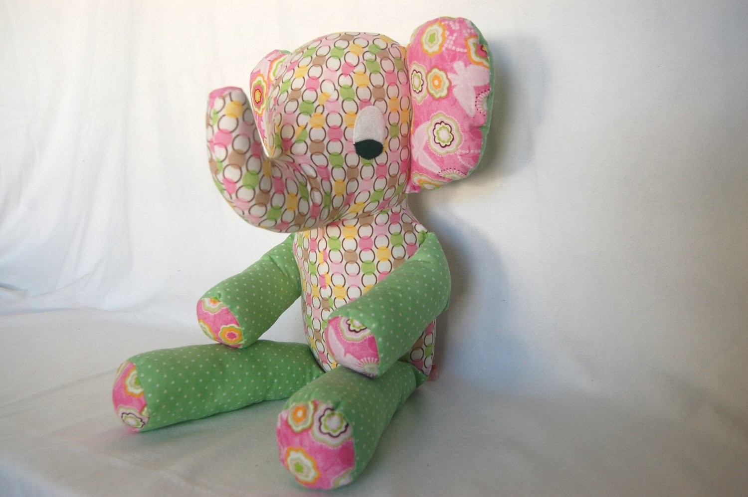 stuffed Elephant - colorful summer - kids toy for every age