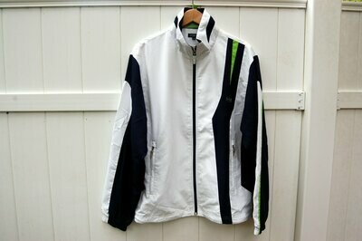 New Men's Limited Court Tennis Jacket WHITE/BLUE/GREEN in 50/M