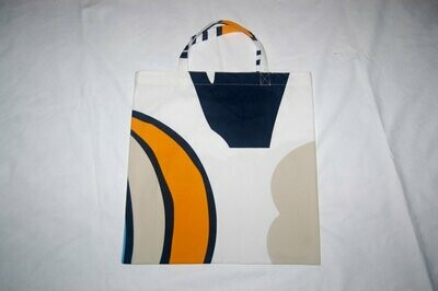 Handcrafted - Environmentally friendly Reusable 100% Cotton SHOPPING BAG (GROCERIES) "Art Deco"