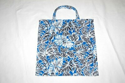 Handcrafted - Environmentally friendly Reusable 100% Cotton SHOPPING BAG (GROCERIES) "PALM LEAVES"