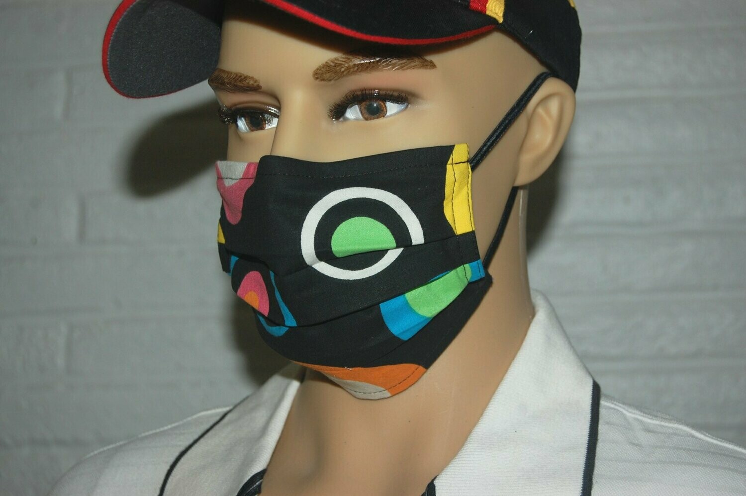 3 Layer Handcrafted - Environmentally friendly Reusable 100% Cotton Face Mask  in   "round ART"