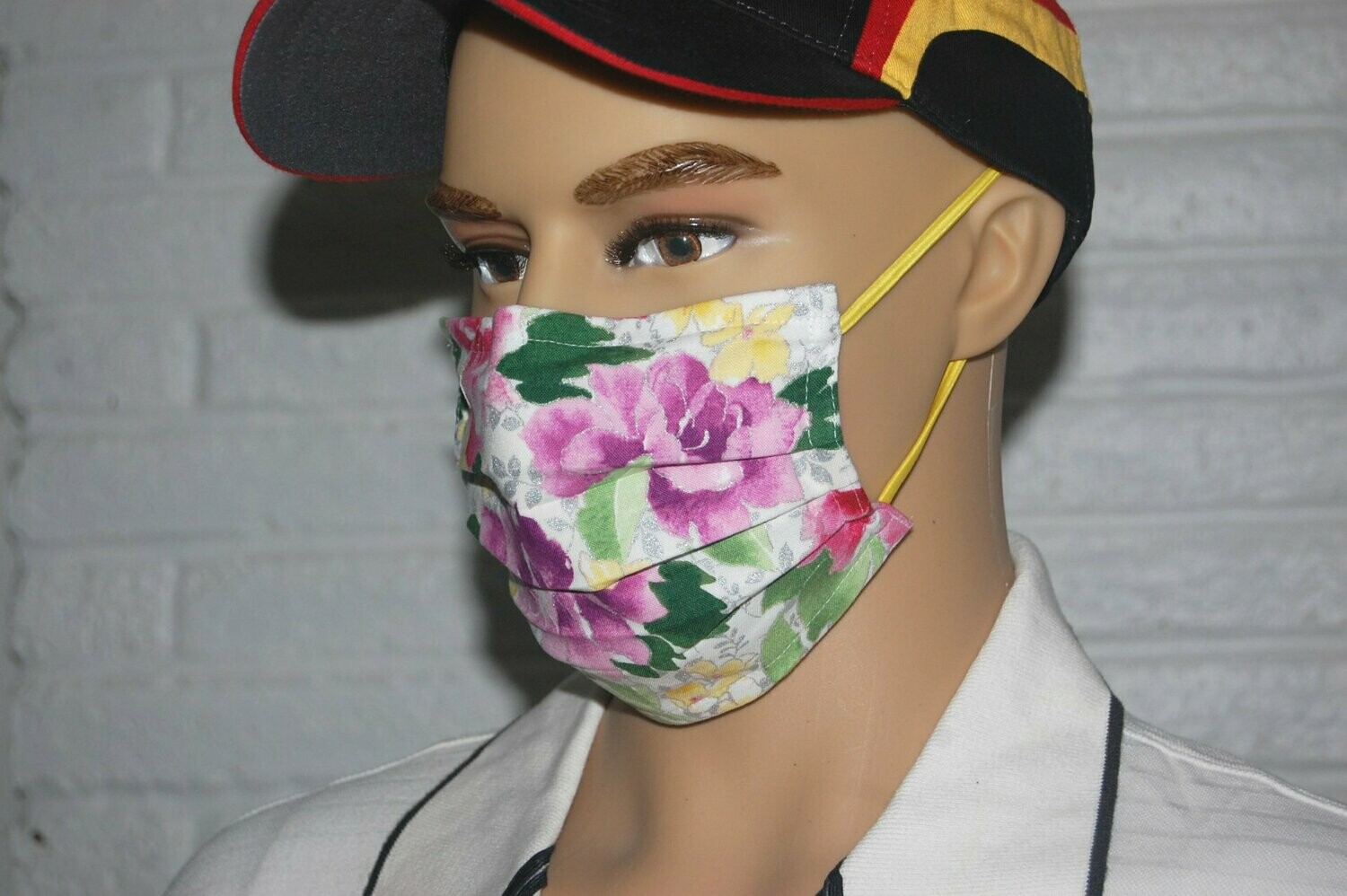 3 Layer Handcrafted - Environmentally friendly Reusable 100% Cotton Face Mask "FLOWER"