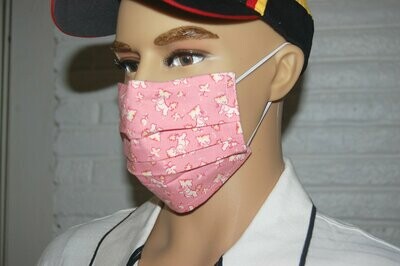 3 Layer Handcrafted - Environmentally friendly Reusable 100% Cotton Face Mask "little CAT"