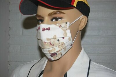 3 Layer Handcrafted - Environmentally friendly Reusable 100% Cotton Face Mask "DOG"