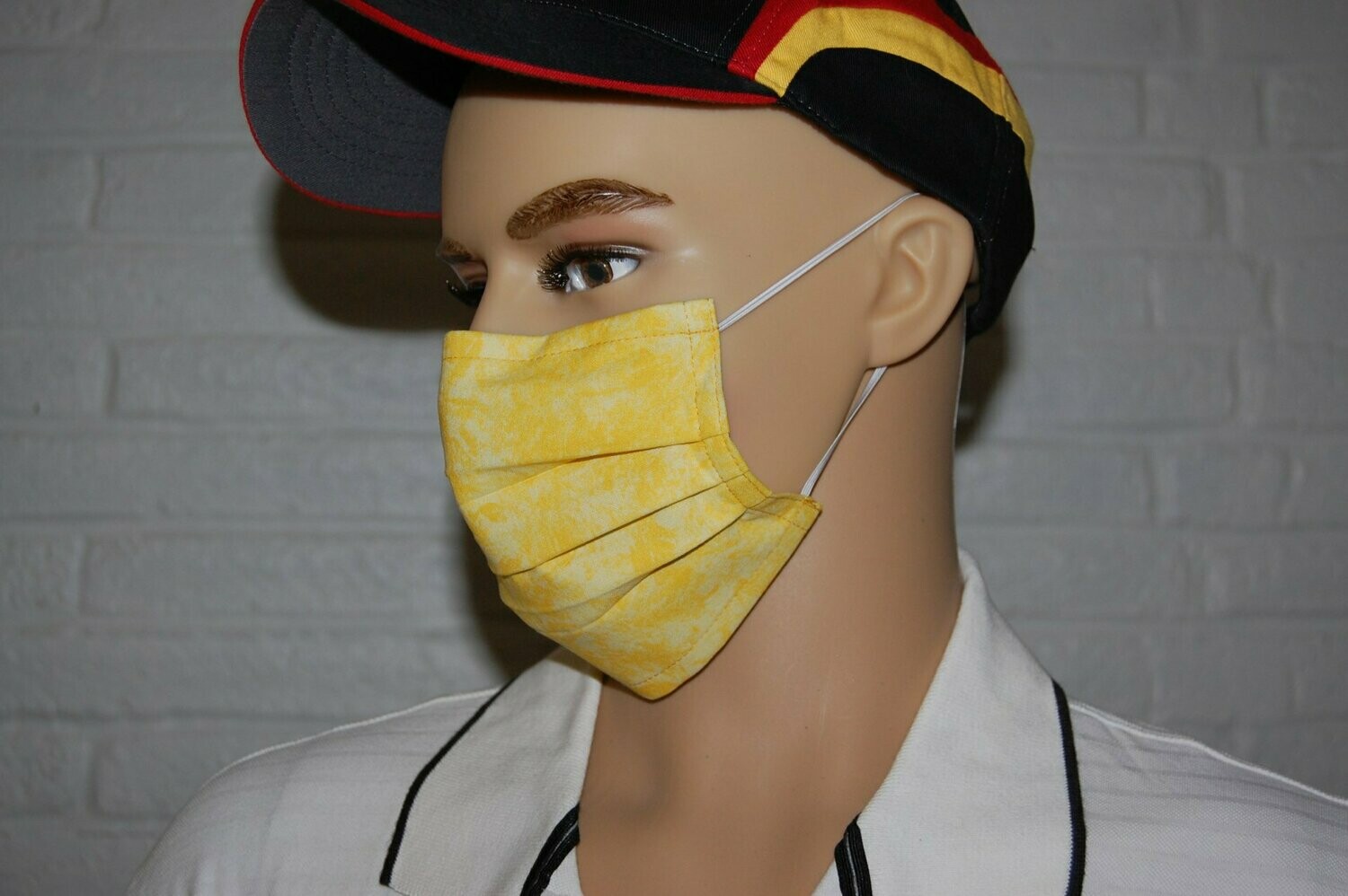 3 Layer Handcrafted - Environmentally friendly Reusable 100% Cotton Face Mask "BATIK YELLOW"