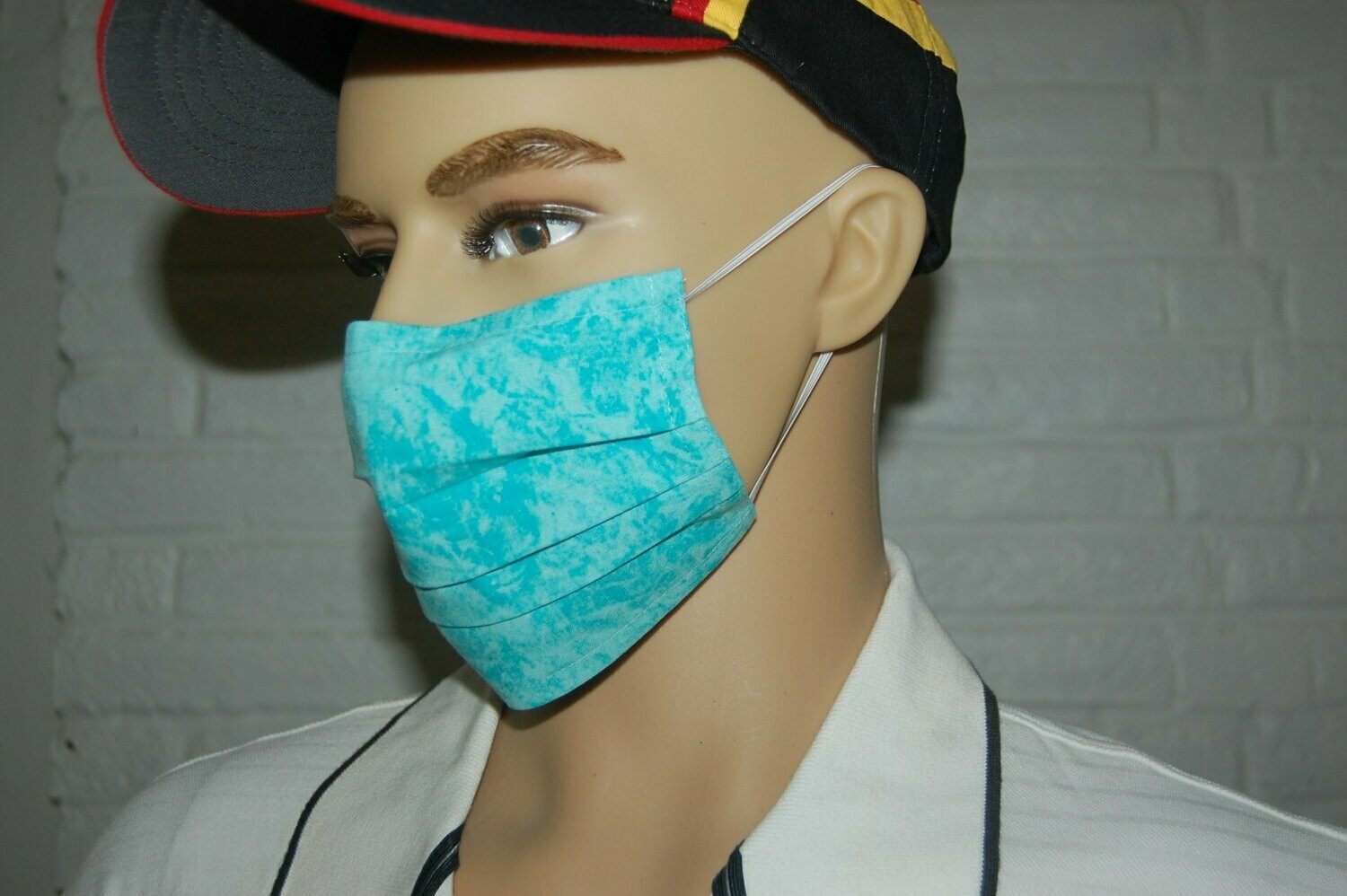3 Layer Handcrafted - Environmentally friendly Reusable 100% Cotton Face Mask "BATIK AQUA"