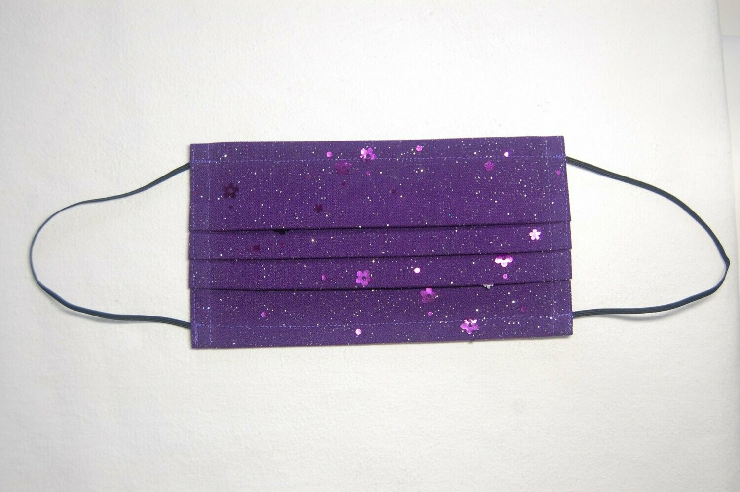 Luxurious Face Mask  3 Layer Handcrafted - Environmentally friendly Reusable 100% Cotton purple with "BLING BLING"