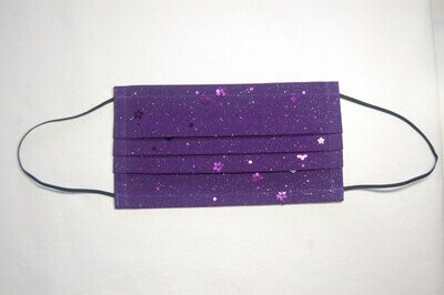 Luxurious Face Mask 3 Layer Handcrafted - Environmentally friendly Reusable 100% Cotton purple with 