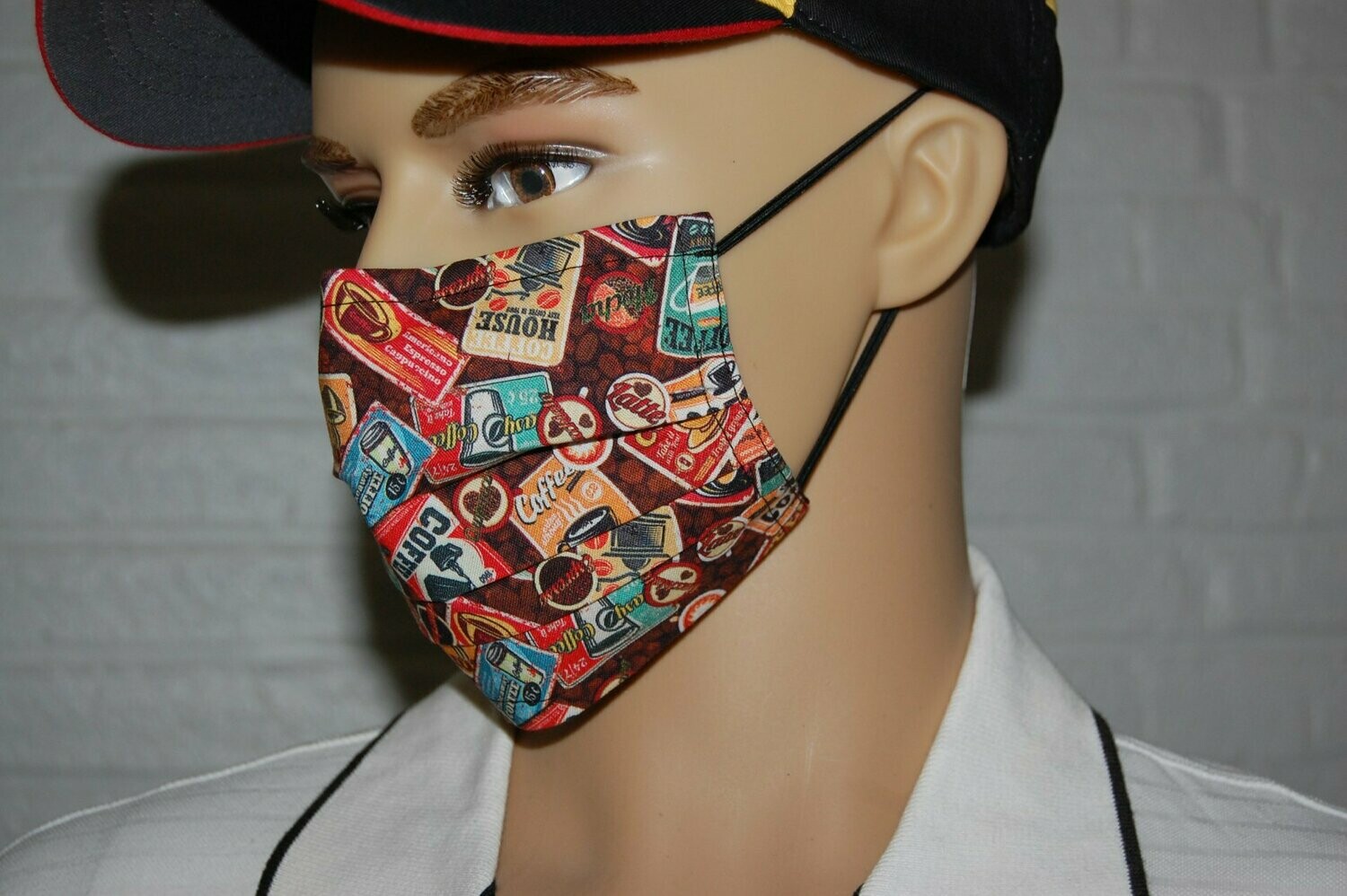 3 Layer Handcrafted - Environmentally friendly Reusable 100% Cotton Face Mask "COFFEE"