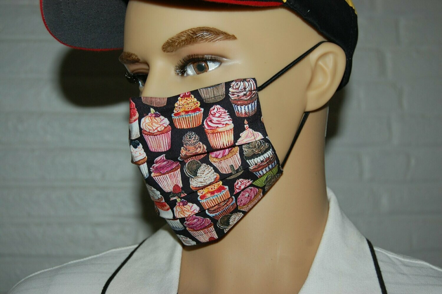 3 Layer Handcrafted - Environmentally friendly Reusable 100% Cotton Face Mask "CUP CAKE"