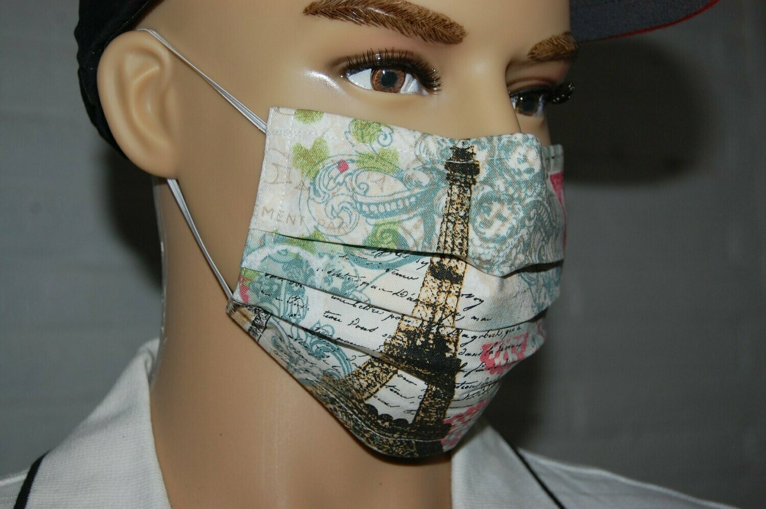 3 Layer Handcrafted - Environmentally friendly Reusable 100% Cotton Face Mask "PARIS"