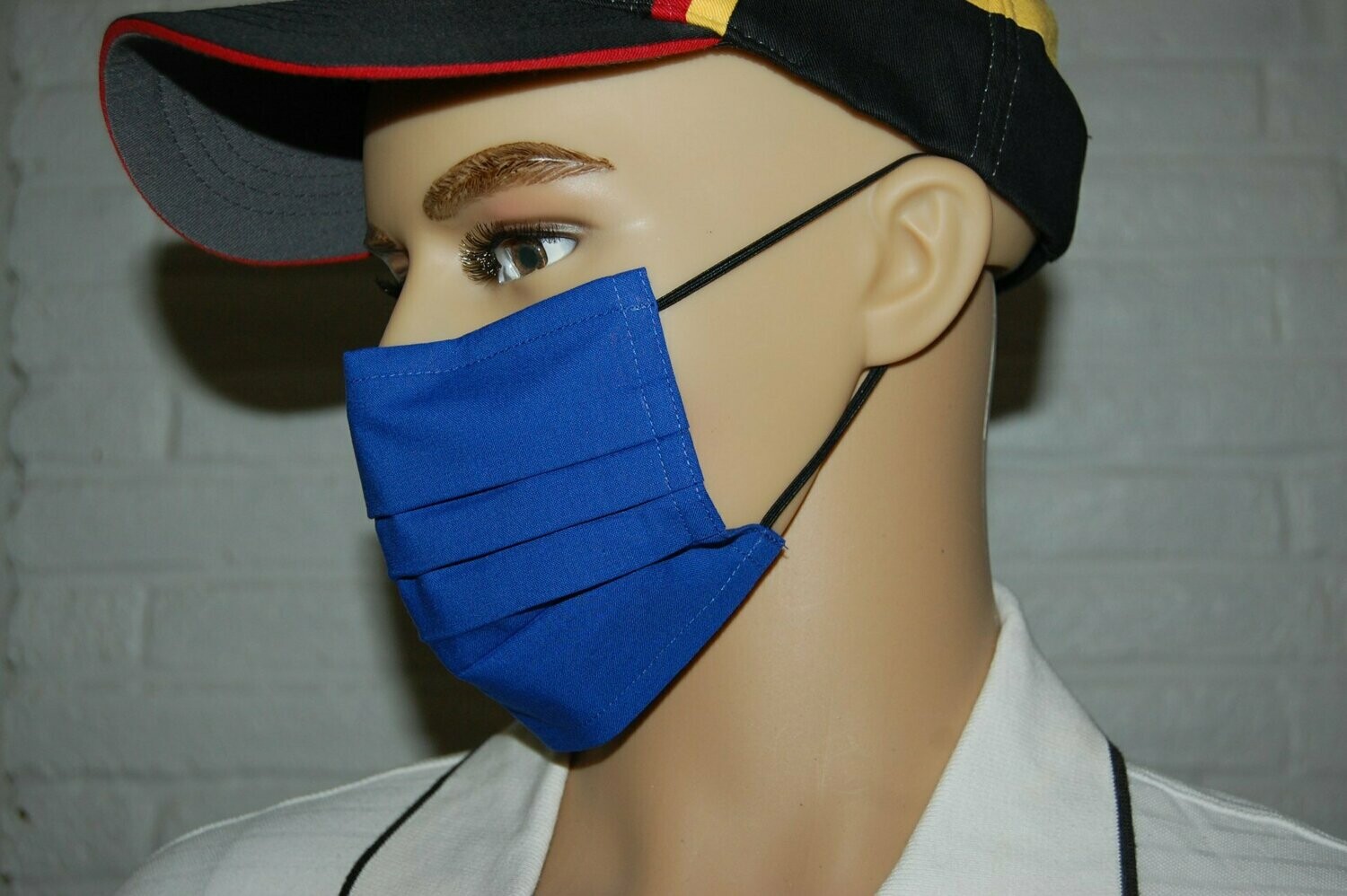 3 Layer Handcrafted - Environmentally friendly Reusable 100% Cotton Face Mask  "BLUE"