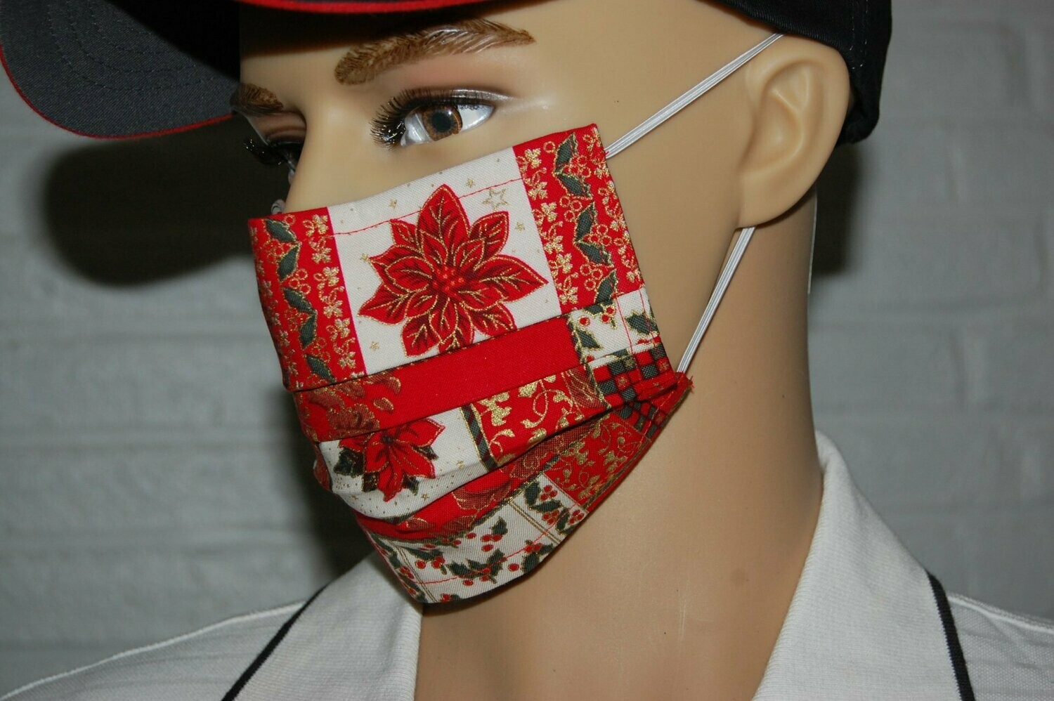 3 Layer Handcrafted - Environmentally friendly Reusable 100% Cotton Face Mask "Christmas 2"