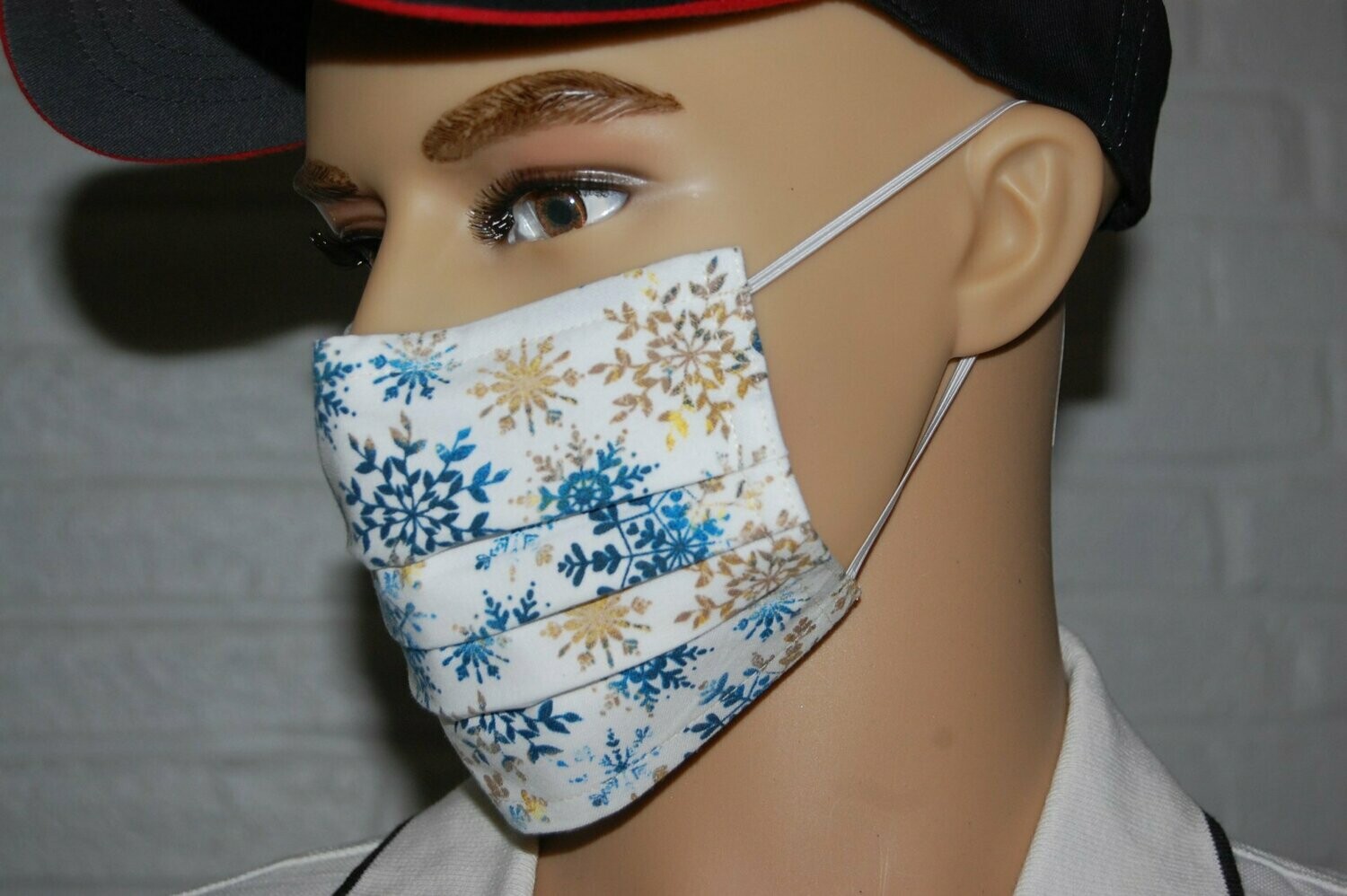 3 Layer Handcrafted - Environmentally friendly Reusable 100% Cotton Face Mask "Winter 5"
