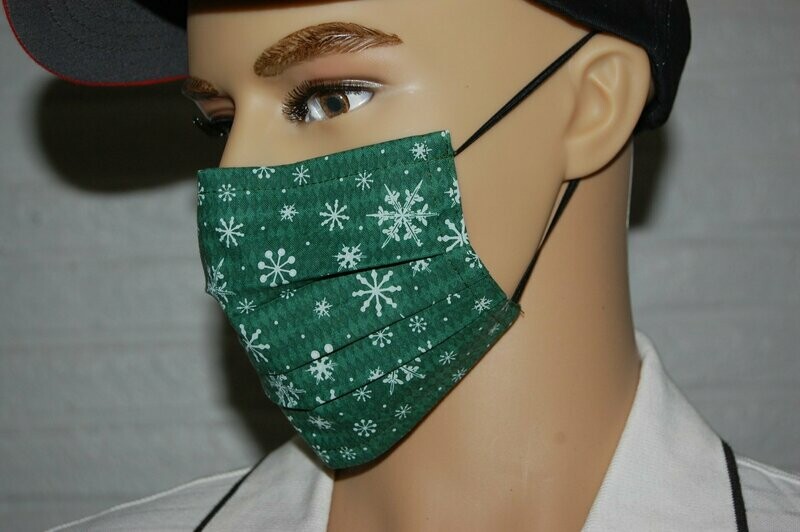 3 Layer Handcrafted - Environmentally friendly Reusable 100% Cotton Face Mask "Winter 8"