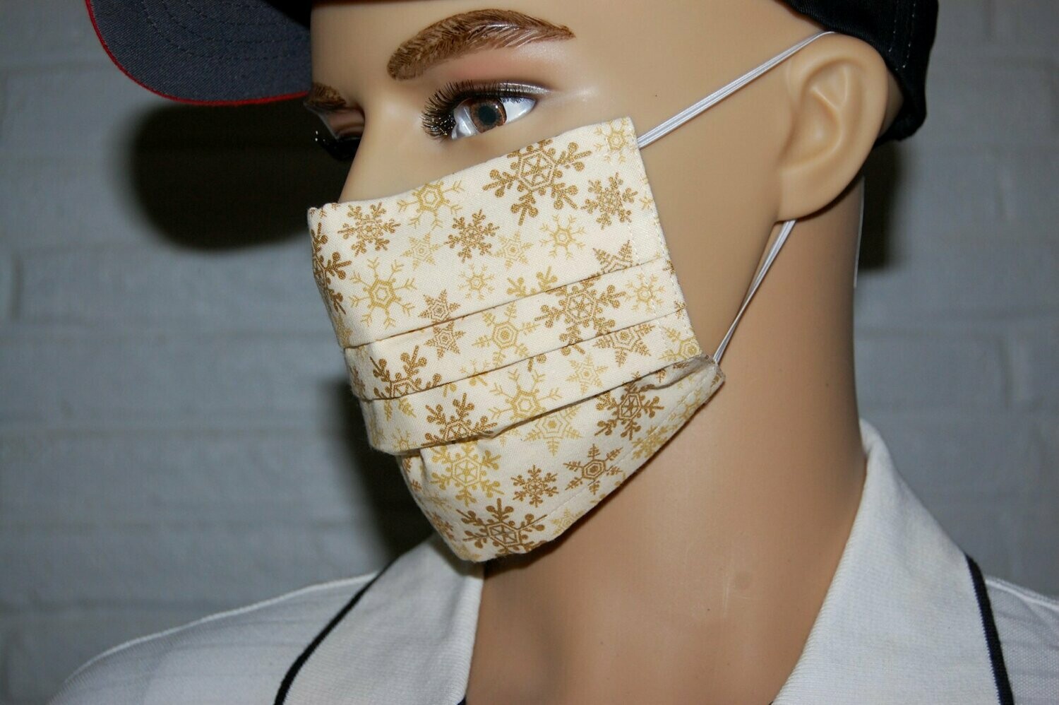 3 Layer Handcrafted - Environmentally friendly Reusable 100% Cotton Face Mask "Winter 9"