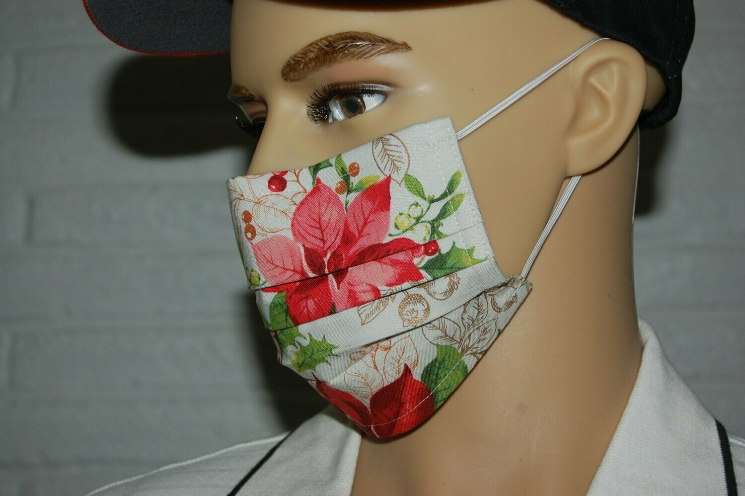 3 Layer Handcrafted - Environmentally friendly Reusable 100% Cotton Face Mask "Christmas 8"