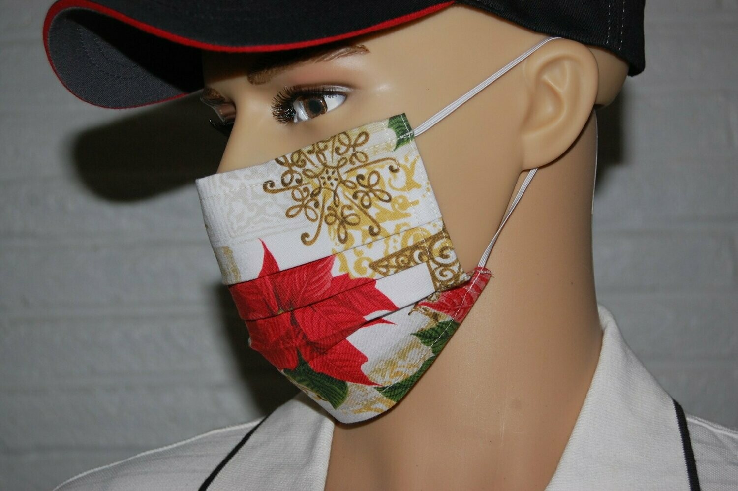 3 Layer Handcrafted - Environmentally friendly Reusable 100% Cotton Face Mask "Christmas 9"