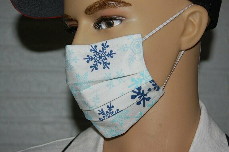 3 Layer Handcrafted - Environmentally friendly Reusable 100% Cotton Face Mask "Winter 12"