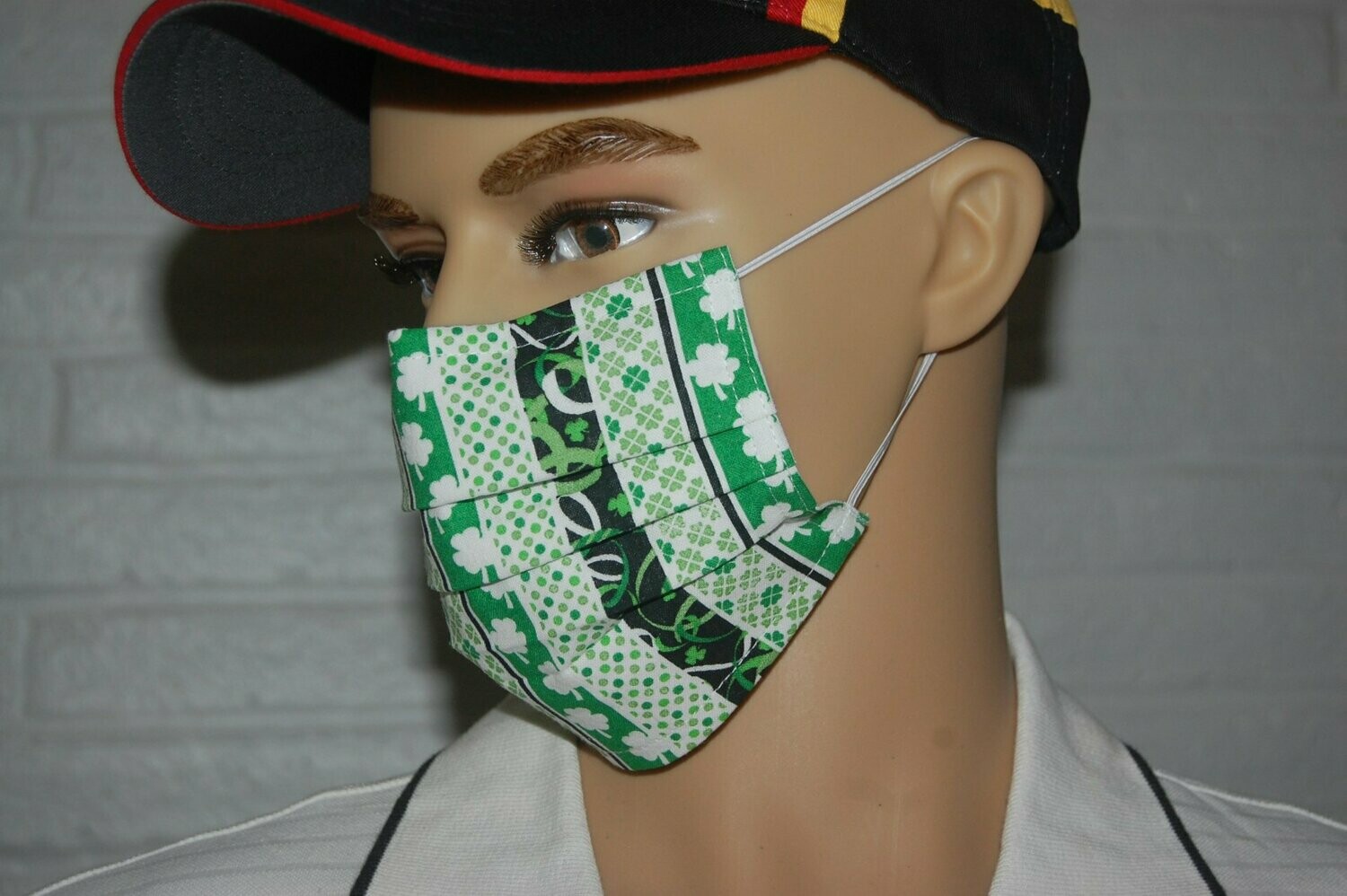 3 Layer Handcrafted - Environmentally friendly Reusable 100% Cotton Face Mask "St. Patrick's Day" Number three