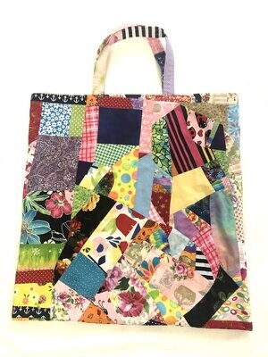 Handcrafted - Environmentally friendly Reusable 100% Cotton - EXTRA LARGE - SHOPPING BAG (GROCERIES) "PATCHWORK"