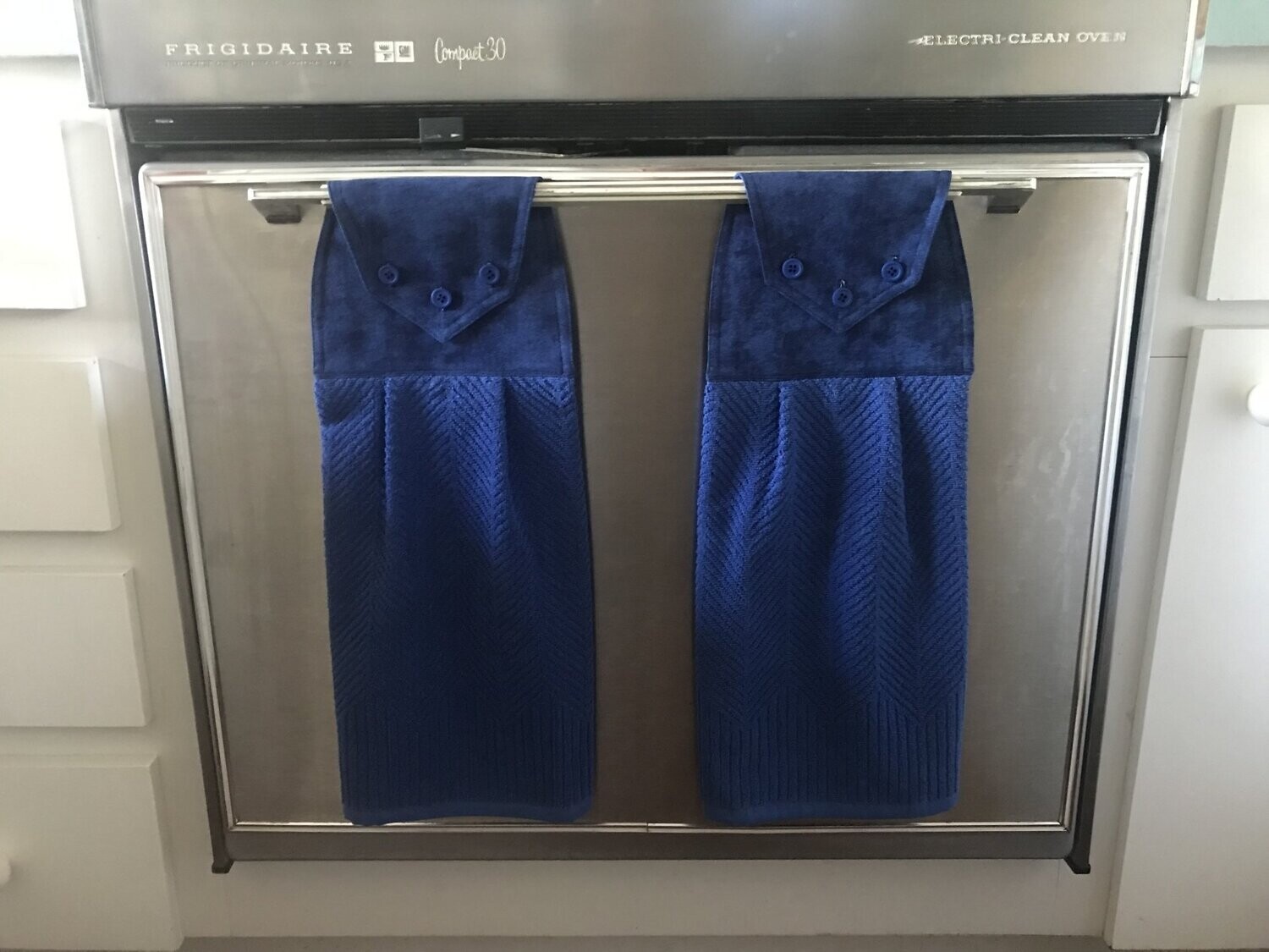 2 beautiful *BLUE deep sea* tie kitchen towel