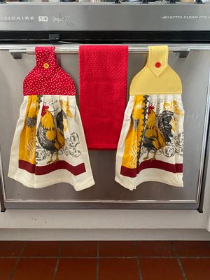 2+ beautiful *royal rooster* kitchen towel and one hand kitchen towel