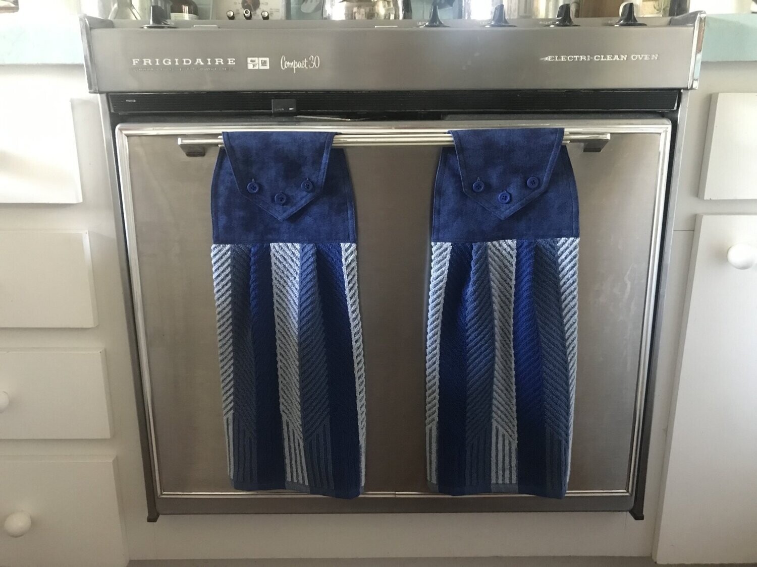 2 beautiful *BLUE deep sea PLUS* tie kitchen towel 2 beautiful *BLUE deep sea PLUS* tie kitchen towel