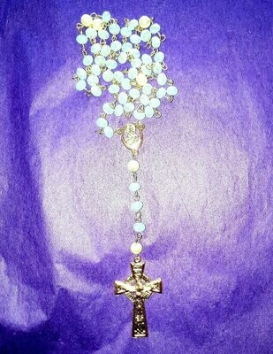 Clear crystal Rosary - R002