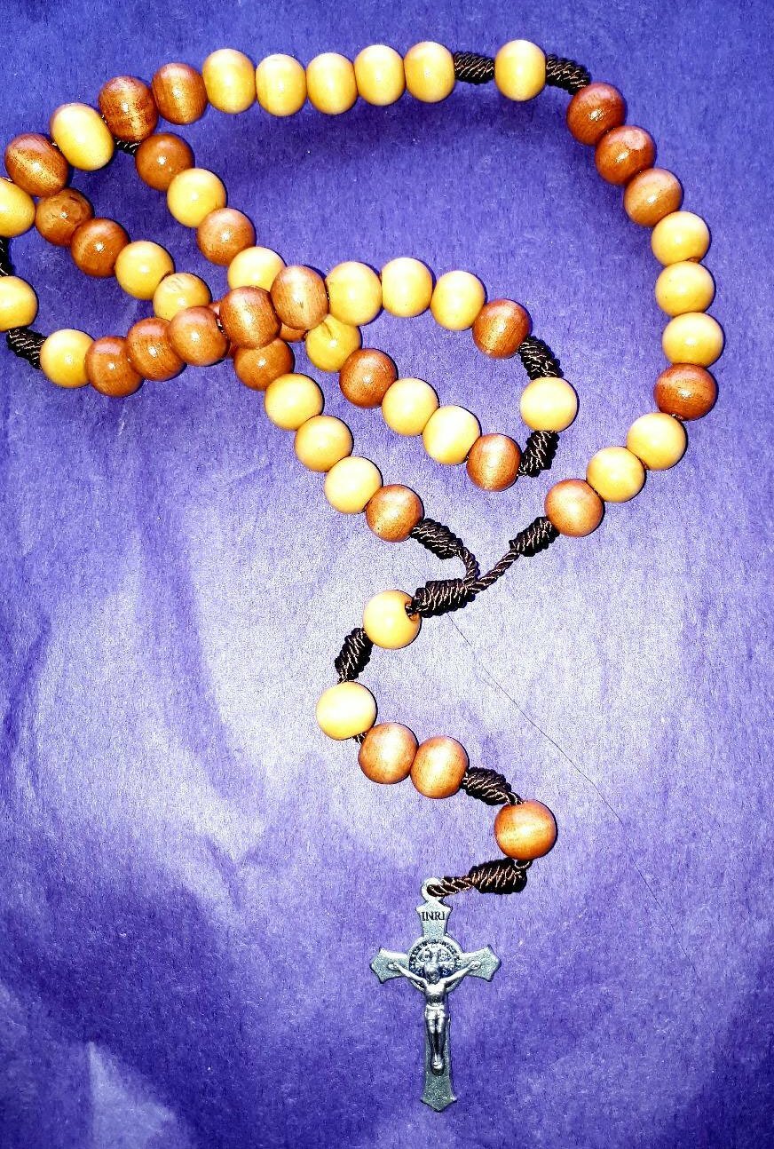 Wooden Bead Rosary - R004