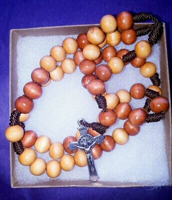 Wooden Bead Rosary - R004