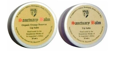 Orange and Natural Beeswax Lip Balm Set