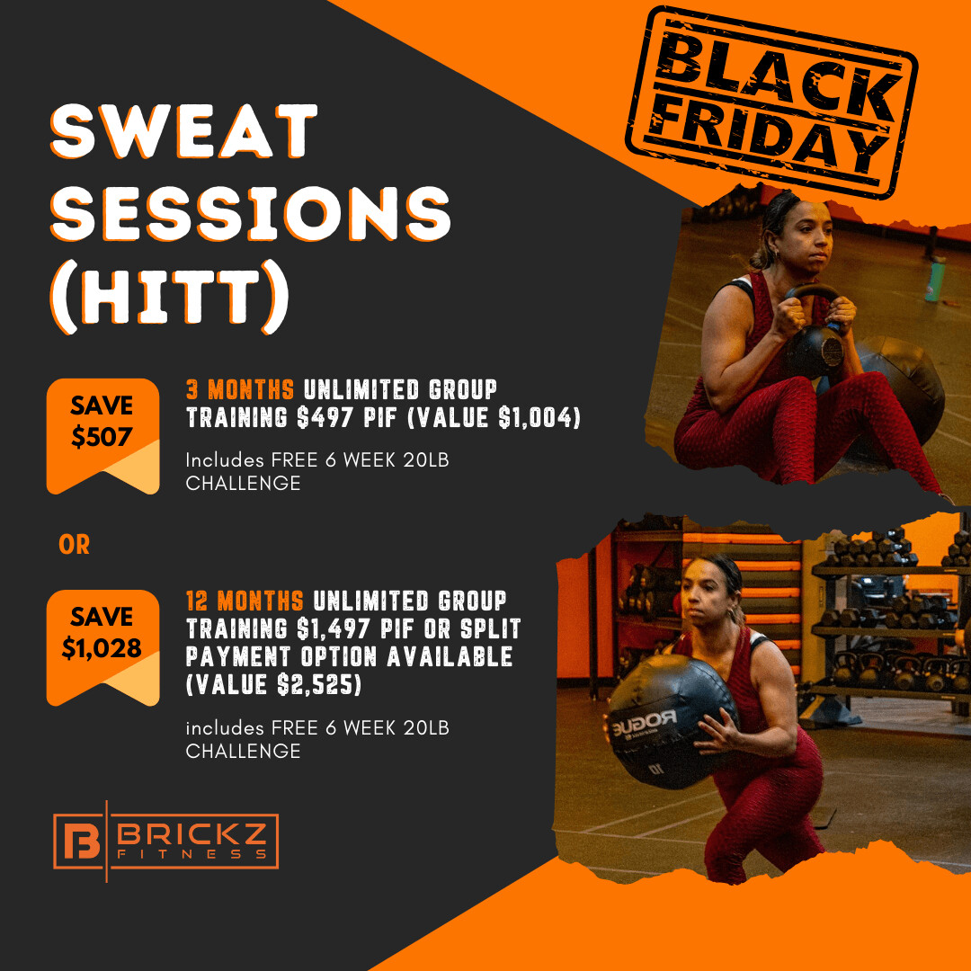 SWEAT SESSIONS (HIIT) - BLACK FRIDAY SPECIALS