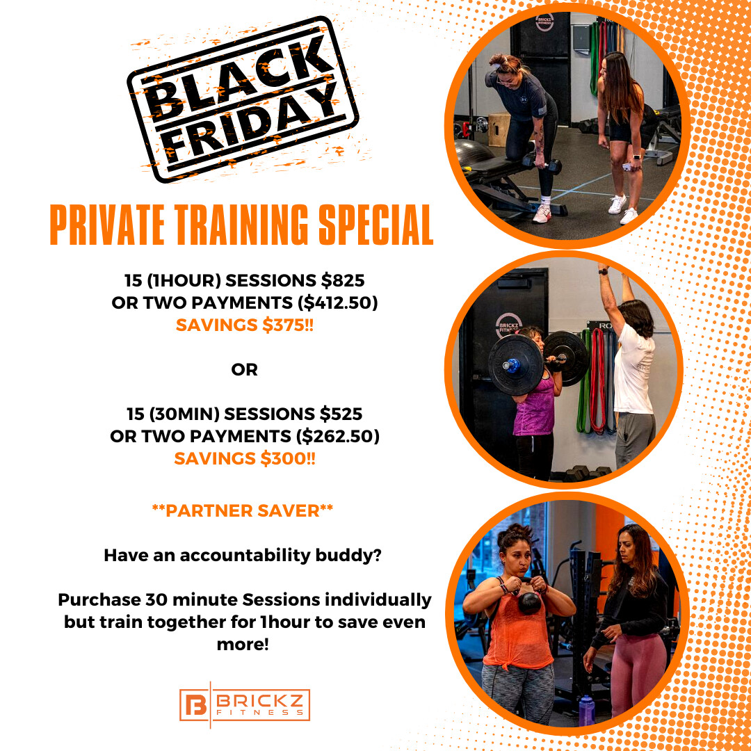 PRIVATE TRAINING SPECIAL - BLACK FRIDAY SPECIALS