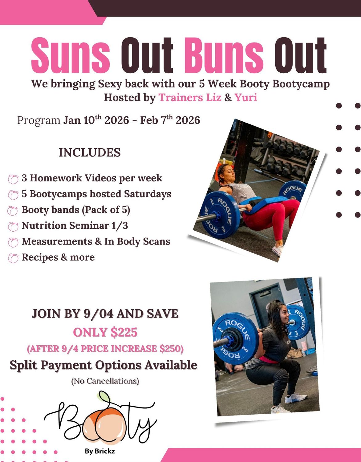 Suns Out Buns Out BootyCamp