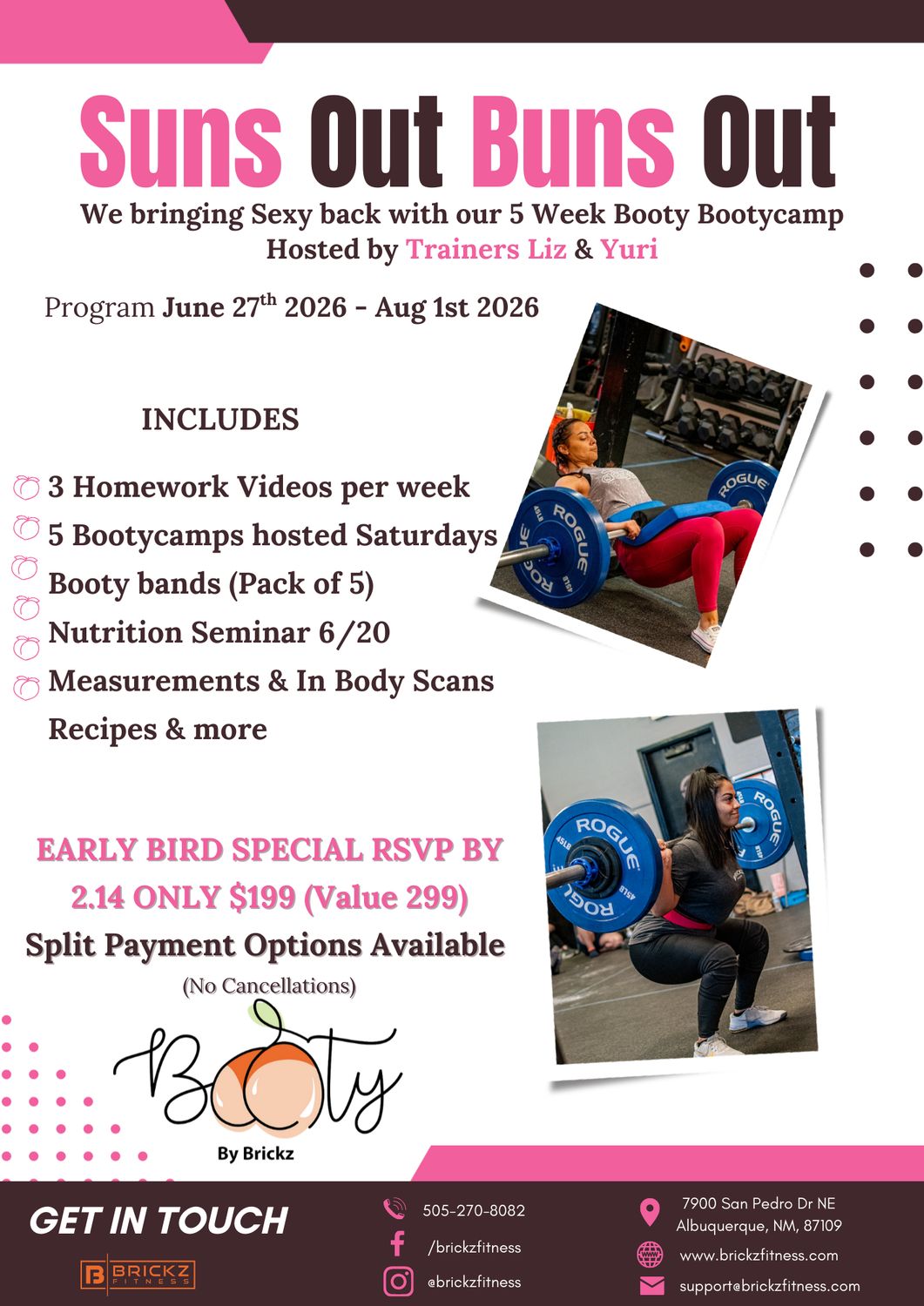 Suns Out Buns Out BootyCamp Suns Out Buns Out BootyCamp